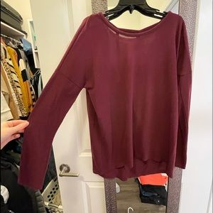 Maroon cut out back sweater